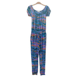 "The Jenna" Blue Purple Tie Dye Jumpsuit